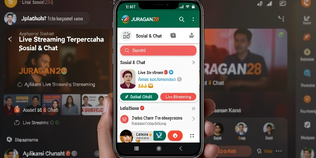 Antarmuka JURAGAN28 yang menarik untuk Live Streaming.