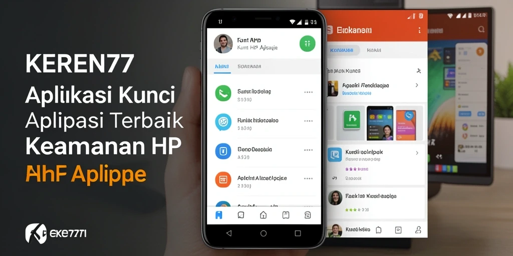 Antarmuka KEREN77 yang sederhana dengan fitur penguncian aplikasi.