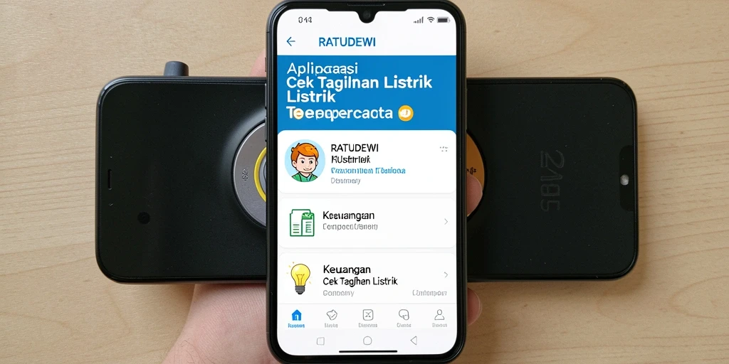Antarmuka mudah digunakan untuk cek tagihan listrik.