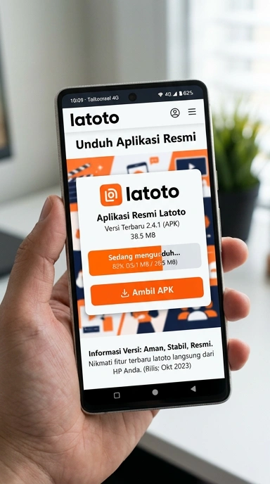 Tampilan halaman APK latoto